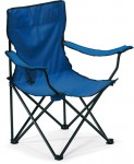 Obrázek Modrá skládací židle na pláž nebo kemping