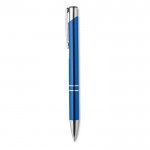 Obrázek Hliníkové kuličkové pero modré, černá náplň 
