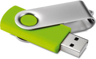 Obrázek Twister Techmate zeleno-stříbrný USB disk 2GB