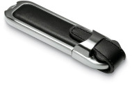 Obrázek Datashield černé USB, kovově - kožené pouzdro 1GB