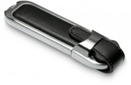 Obrázek Datashield černé USB, kovově - kožené pouzdro 2GB