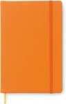 Obrázek Oranžový linkovaný A5 blok s elastickou páskou