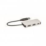 Obrázek USB rozbočovač s 20cm kabelem, bílý