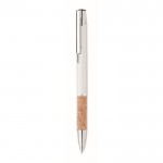 Obrázek Hliníkové pero s korkovým úchopem, bílá, MN