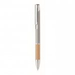 Obrázek Hliníkové pero s bambusovým úchopem, stříbrná, MN