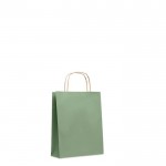 Obrázek Papírová taška zelená 18x8x21cm, kroucená držadla