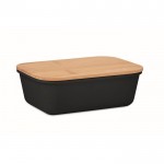 Obrázek Obědová krabička s bambusovým víkem, černá