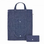 Obrázek Modrá žíhaná skládací nákupní taška 140g 