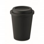 Obrázek Dvoustěnný pohár PP s víčkem 300 ml, černý