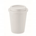 Obrázek Dvoustěnný pohár PP s víčkem 300 ml, bílý