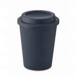 Obrázek Dvoustěnný pohár PP s víčkem 300 ml, tm. modrý
