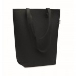 Obrázek Černá nákupní plstěná taška RPET s dlouhými uchy