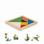 Obrázek Dřevěná logická hra - puzzle Tangram