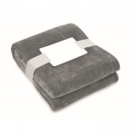 Obrázek Tmavě šedá fleecová deka RPET 280 g s komplimentkou