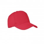 Obrázek Červená pětipanelová čepice z RPET polyesteru 
