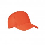 Obrázek Oranžová pětipanelová čepice z RPET polyesteru 