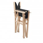 Obrázek Černá skládací plážová/kempingová dřevěná židle