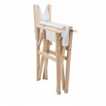 Obrázek Bílá skládací plážová/kempingová dřevěná židle