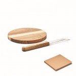 Obrázek Akáciové prkénko na sýr a nůž z nerezové oceli