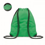 Obrázek Zelený lesklý stahovací batoh s boční kapsou
