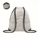Obrázek Bílý lesklý stahovací batoh s boční kapsou
