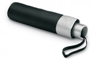 Obrázek Černo-stříbrný skládací deštník Cardif s pouzdrem