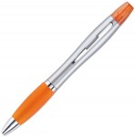 Obrázek 2 v 1 plastové pero s oranžovým zvýrazňovačem