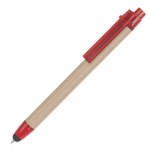 Obrázek Kuličkové recyklované pero 2v1 s červenými doplňky