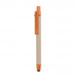 Obrázek Kuličkové recyklované pero 2v1 s oranž doplňky