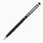 Obrázek Černé štíhlé kovové kuličkové pero se stylusem