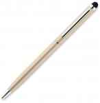 Obrázek Zlaté štíhlé kovové kuličkové pero se stylusem