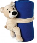 Obrázek Dětská modrá fleecová deka s medvídkem