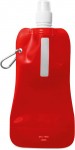 Obrázek Červená skládací láhev na vodu s karabinkou