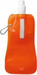 Obrázek Oranžová skládací láhev na vodu s karabinkou