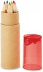 Obrázek Sada pastelek v tubě s červeným ořezávátkem
