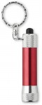 Obrázek Mini LED hliníková svítilna s přívěskem, červená