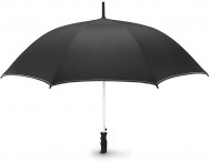 Obrázek Černý automatický deštník s bílým prošitím