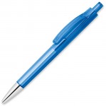 Obrázek Transparentně modré kuličkové pero, lesklý hrot