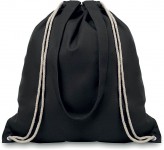 Obrázek Plátěná taška s dlouhými uchy a zdrhováním černá