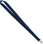 Obrázek Modrá šňůrka na krk s kovovou karabinkou