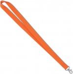 Obrázek Oranžová šňůrka na krk s kovovou karabinkou