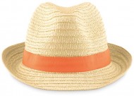 Obrázek Slaměný klobouk s oranžovou stuhou