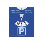 Obrázek Modré parkovací hodiny z koženky s prošitím