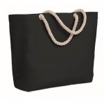 Obrázek Černá taška z bavlny, kroucené držadlo